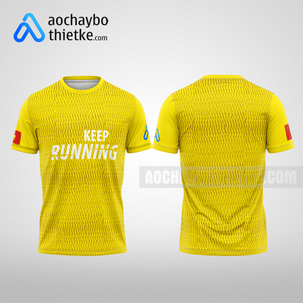 Mẫu áo chạy bộ marathon CLB Châu Thành màu vàng thiết kế chính hãng R1094