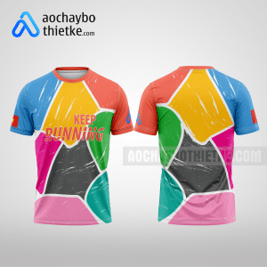 Mẫu áo đấu marathon CLB Bình Đại màu cam thiết kế chất lượng R1040