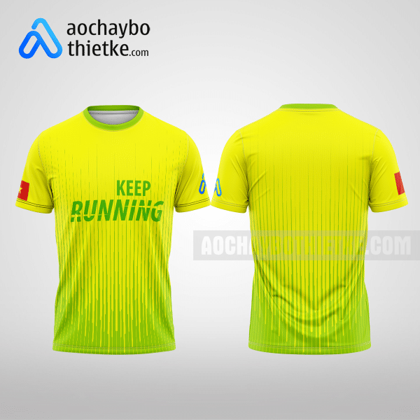 Mẫu áo đấu marathon CLB Châu Lãng màu vàng tự thiết kế R1098