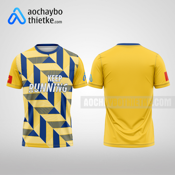 Mẫu áo đấu marathon CLB Quang Bình màu vàng thiết kế giá rẻ R1461