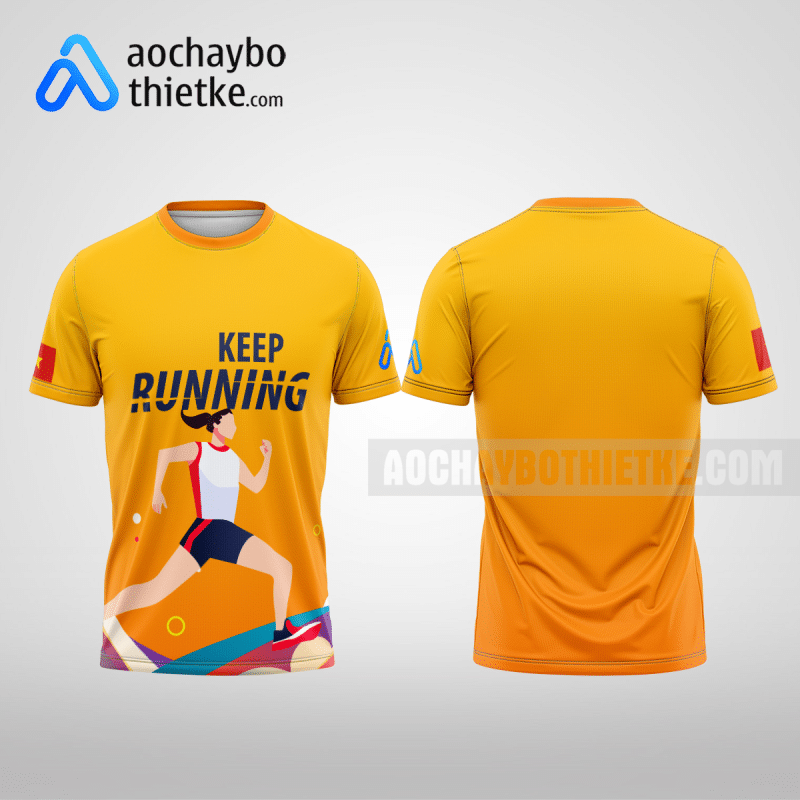 Mẫu áo runner CLB Sa Thầy màu cam thiết kế chất lượng R1483