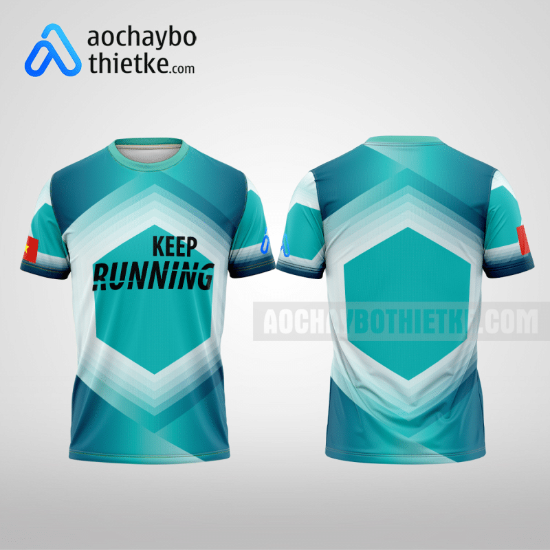 Mẫu áo running CLB Krông Pắc màu xanh ngọc thiết kế nam R1302