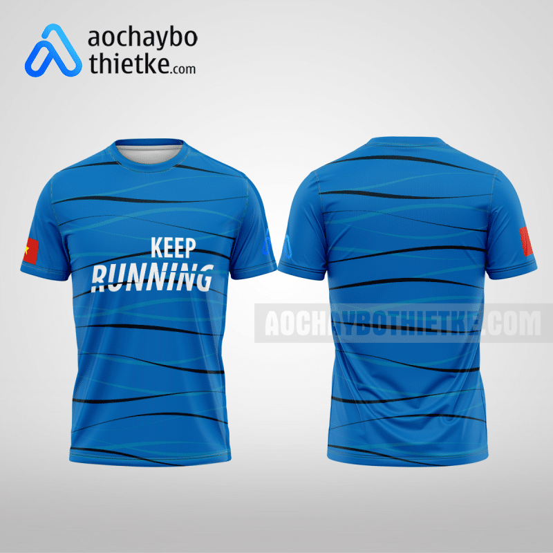 Mẫu áo running CLB Quảng Yên màu xanh biển tự thiết kế R1469
