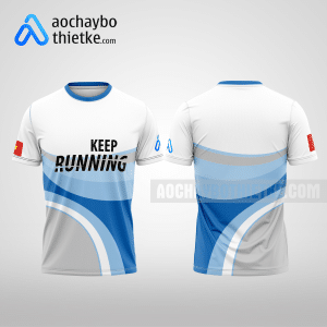 Mẫu áo thun runner CLB Hoàn Kiếm màu xanh dương thiết kế lạ R1247