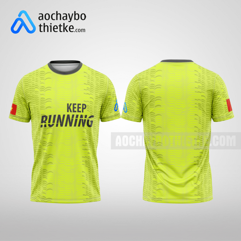 Mẫu đồng phục marathon CLB Châu Hưng màu xanh chuối thiết kế đẹp R1095