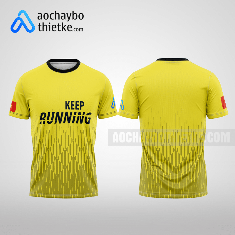 Mẫu in áo marathon CLB Cẩm Khê màu vàng thiết kế tốt nhất R1067
