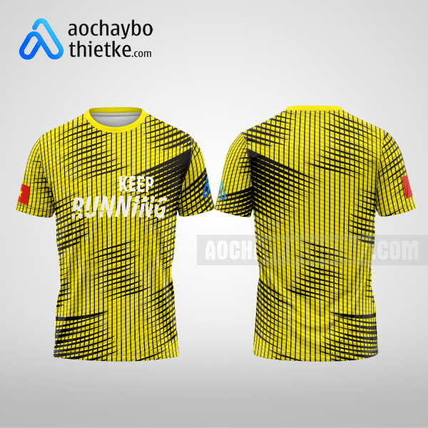 Mẫu in áo marathon CLB Giá Rai màu vàng thiết kế chất lượng R1202