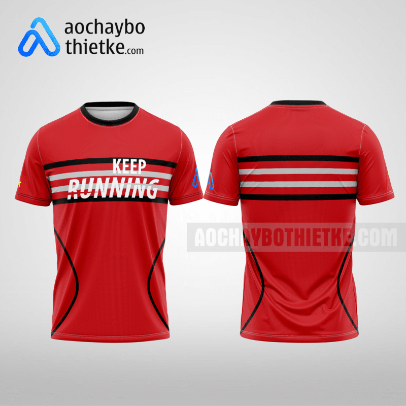 Mẫu in áo marathon CLB Hòa Thành màu đỏ thiết kế nam R1242
